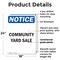Signmission Community Yard Sale, 18 in W x Rectangle, Plastic OS-2PACK-NS-P-1824-V-10736 - alternate 5